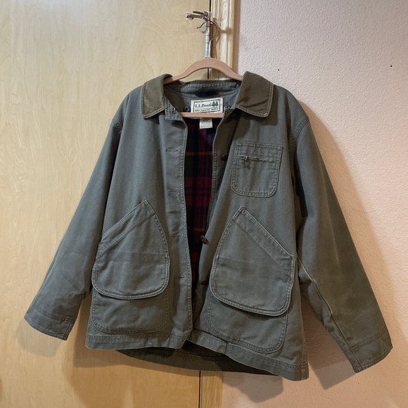 L.L. Bean Jackets & Blazers - Women Petite Medium Gorgeous L.L.Bean Cargo Flannel Lined Winter Work Coat